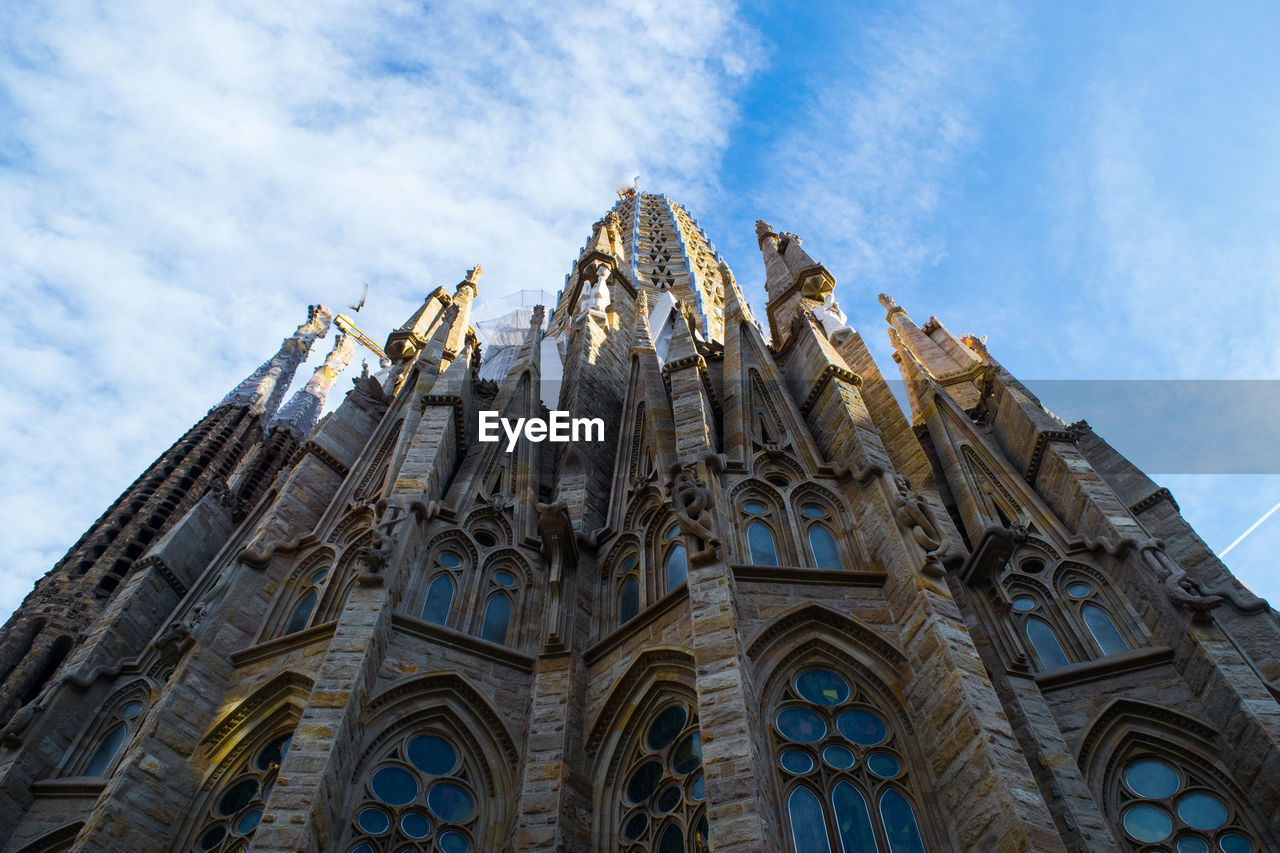 Low angle view of traditional building against sky