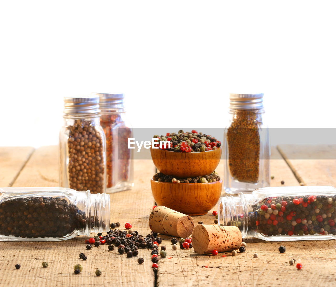 food and drink, food, healthy eating, container, spice, wellbeing, fruit, jar, seed, berry, spice mix, freshness, ingredient, no people, variation, wood, studio shot, condiment, indoors, organic, still life, nature, produce, cereal plant