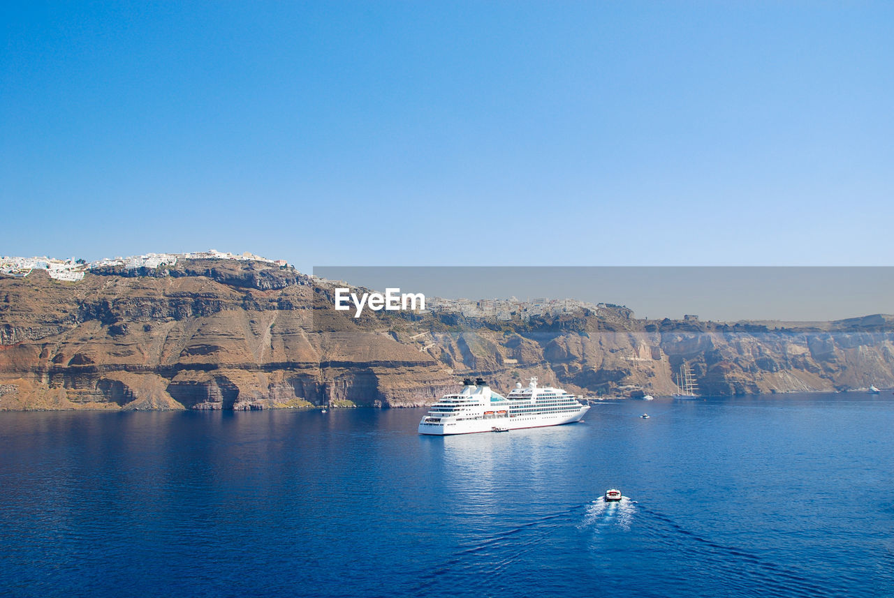 PANORAMIC VIEW OF SEA AGAINST CLEAR SKY