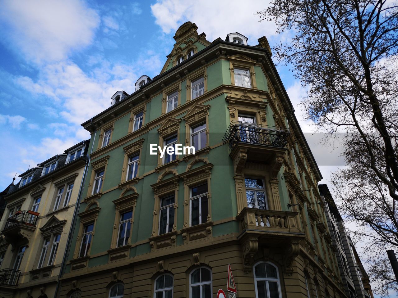 Low angle view of building against sky