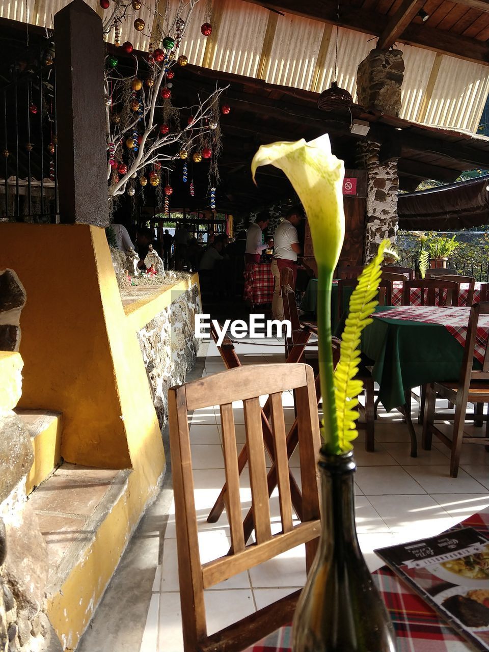 TABLE AND CHAIRS IN CAFE