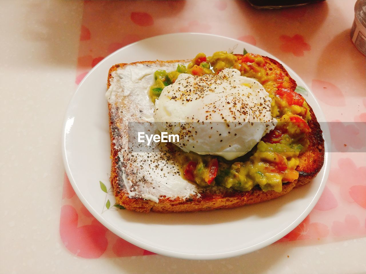 Egg toast with avocado
