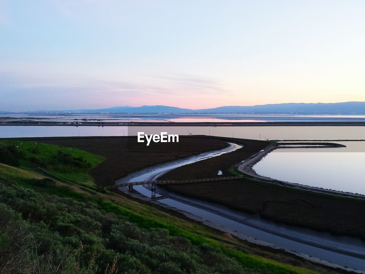 Don edwards san francisco bay national wildlife refuge against sky during sunset