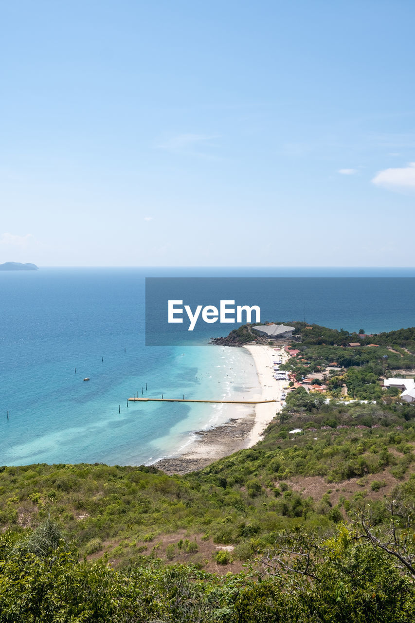 sea, water, sky, land, scenics - nature, beach, beauty in nature, coast, horizon over water, ocean, body of water, nature, shore, horizon, vacation, tranquility, tranquil scene, blue, plant, cliff, day, bay, no people, coastline, travel destinations, travel, terrain, cove, outdoors, idyllic, environment, tourism, non-urban scene, high angle view, cloud, landscape, holiday