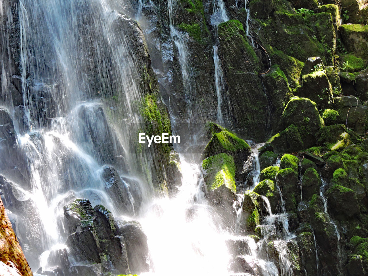 WATERFALL AMIDST ROCKS