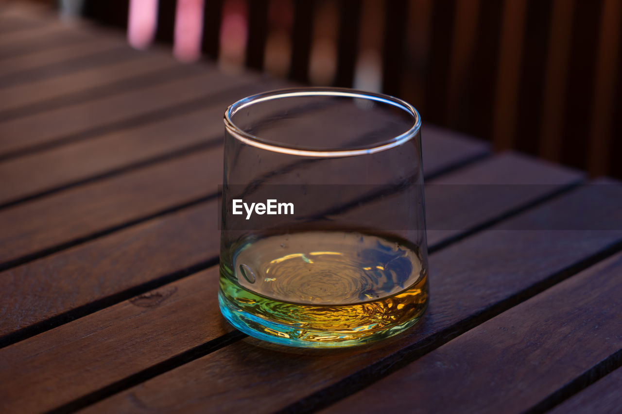 CLOSE-UP OF TEA CUP ON TABLE