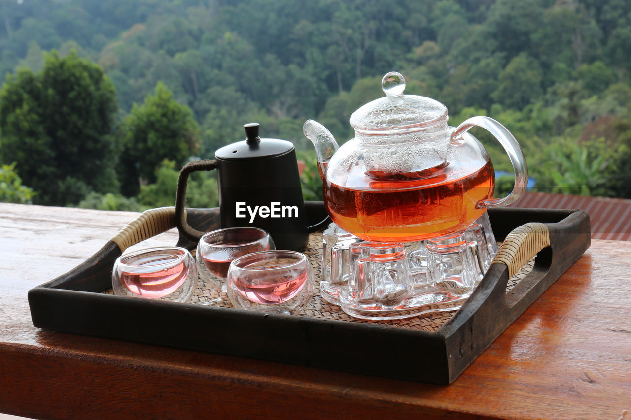 Thailand pink ginger hot tea set