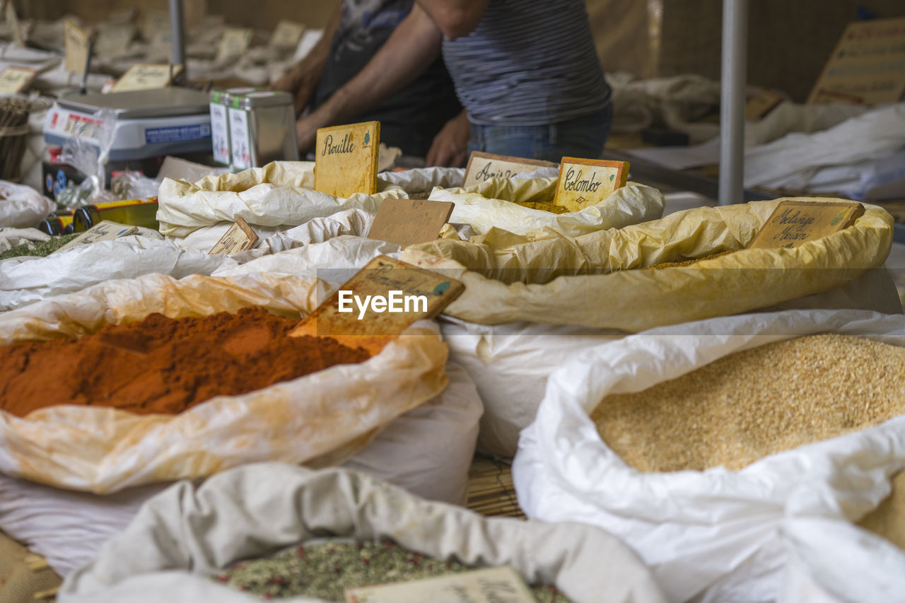 Provence village market in france spice