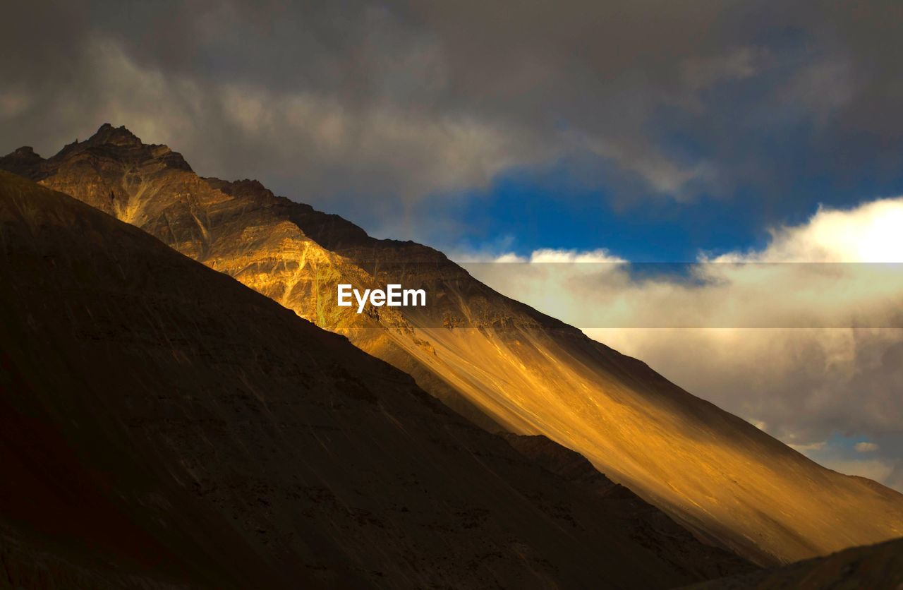 Beautiful mountains of tabo, spiti, india.