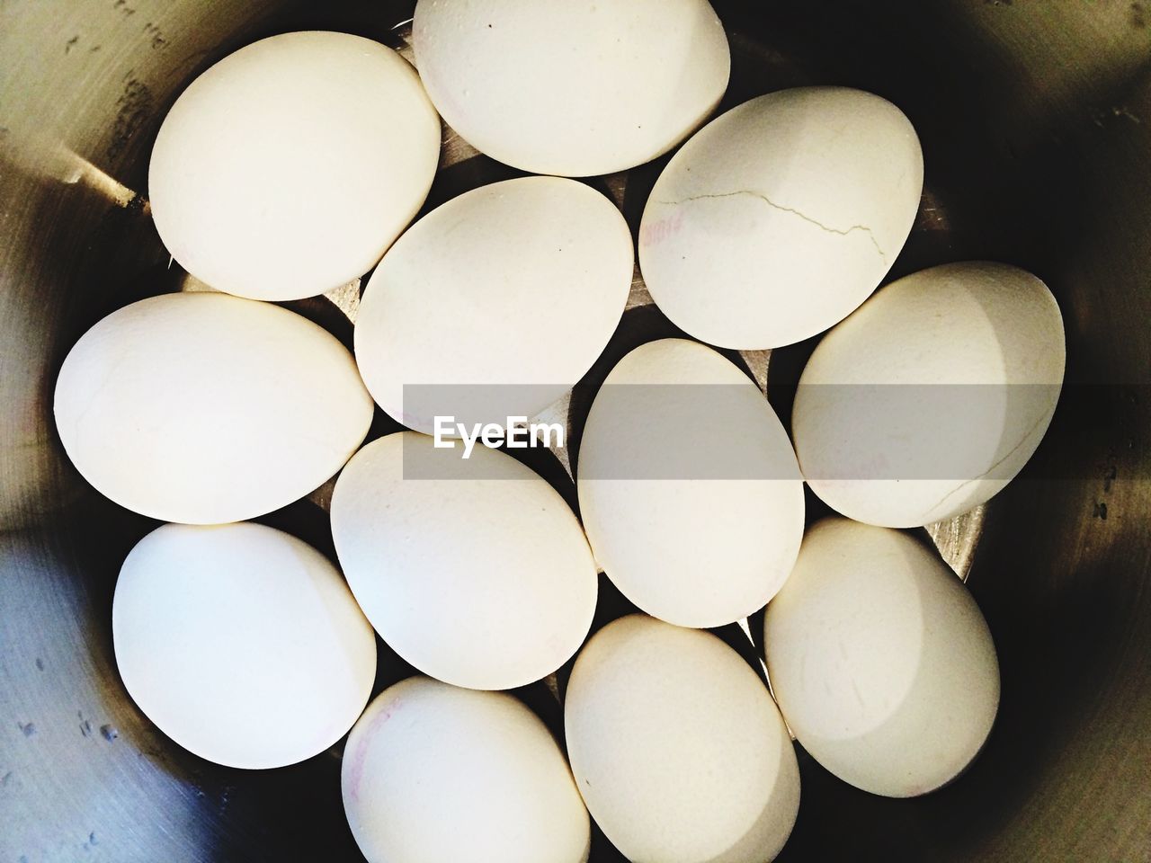 Close-up of eggs in container