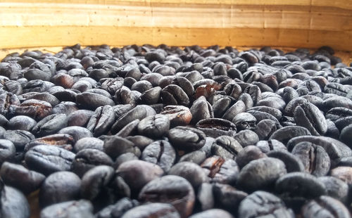 Full frame shot of roasted coffee beans