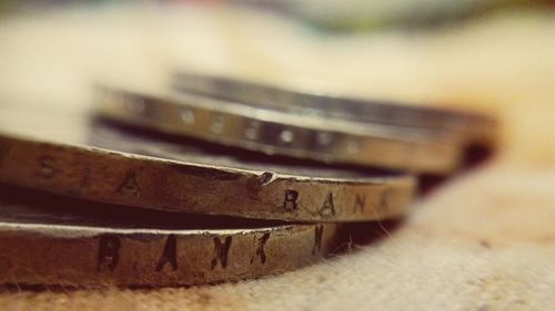 Close-up of piano keys