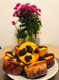 Close-up of cake on table