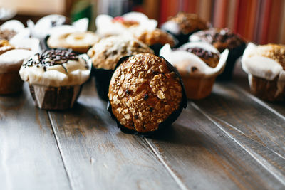 Close-up of bread on table