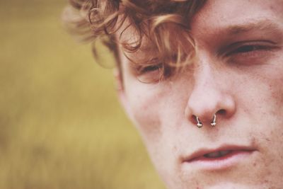 Close-up portrait of young man