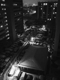 Aerial view of railroad tracks