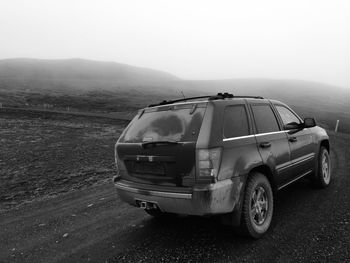 Car on road against sky