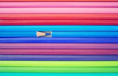 Full frame shot of colorful pencils