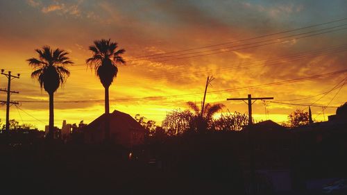 Low angle view of sky at sunset