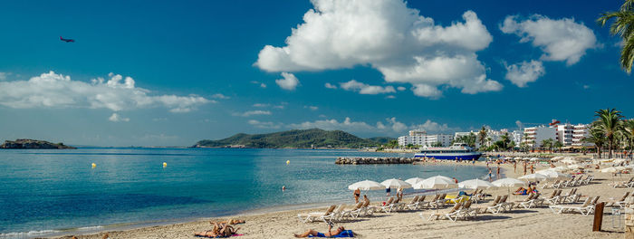 Panoramic view of beach against sky