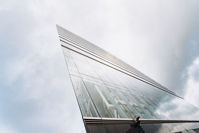 Low angle view of modern building against sky