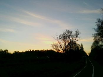 Scenic view of landscape at sunset