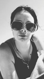 Portrait of woman wearing sunglasses