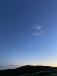 Scenic view of landscape against blue sky