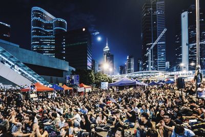 Crowd at night