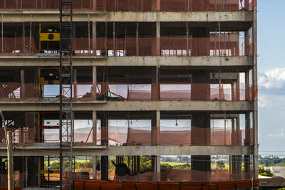 Civil construction site works on a residential building in brazil. 