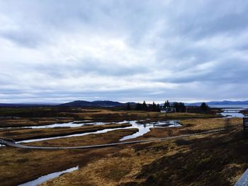 Scenic view of landscape against sky