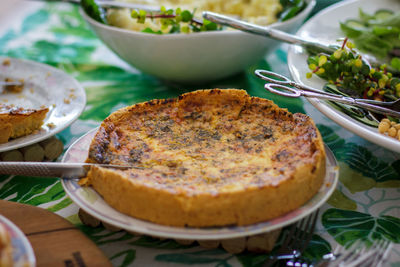 Close-up of sweet food in plate on table