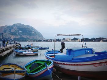 Boats in harbor