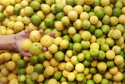 Full frame shot of green apples