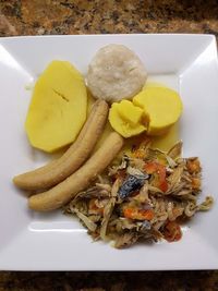 Close-up of served food