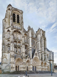 Low angle view of historic building against sky