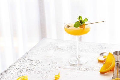 Close-up of drink on table