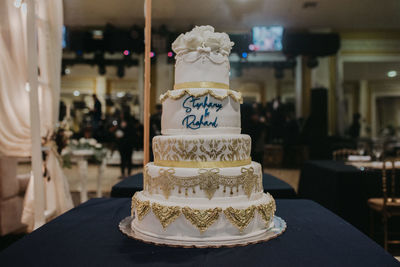 Close-up of cake on table