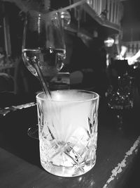Close-up of drink on table