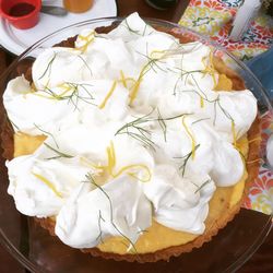 High angle view of cake on table