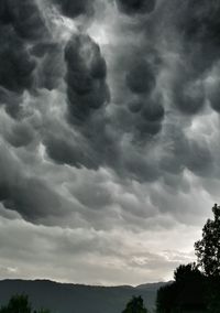 Scenic view of landscape against cloudy sky