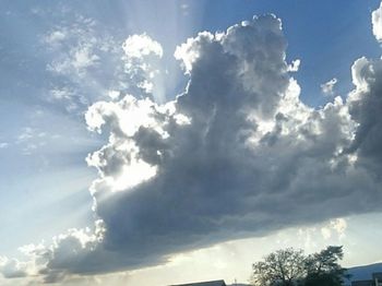 Low angle view of cloudy sky