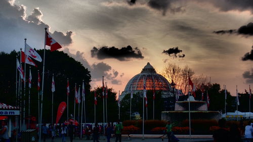 Built structure against cloudy sky