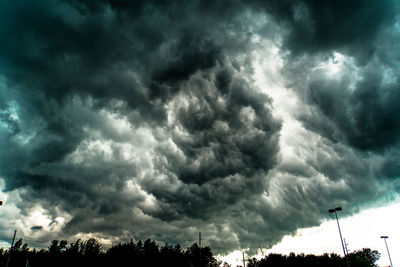 Low angle view of storm clouds in sky