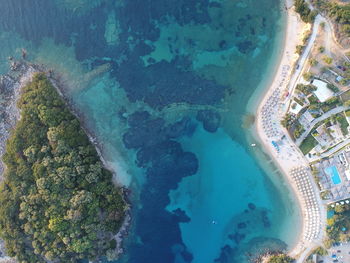 High angle view of sea