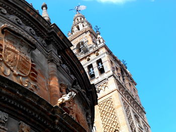 Low angle view of historic building against sky