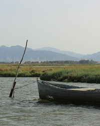 Scenic view of mountains against clear sky