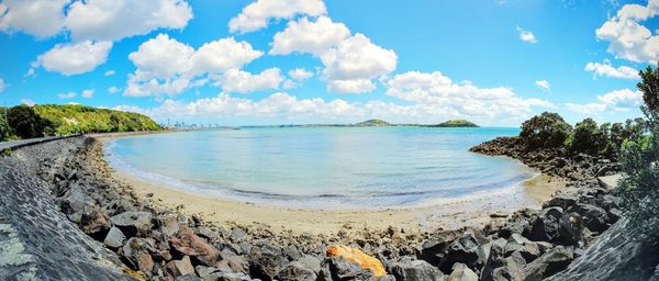 Panoramic view of sea against sky