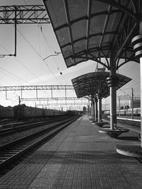 View of railroad station platform