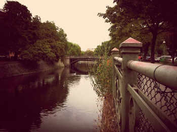 Footbridge over river